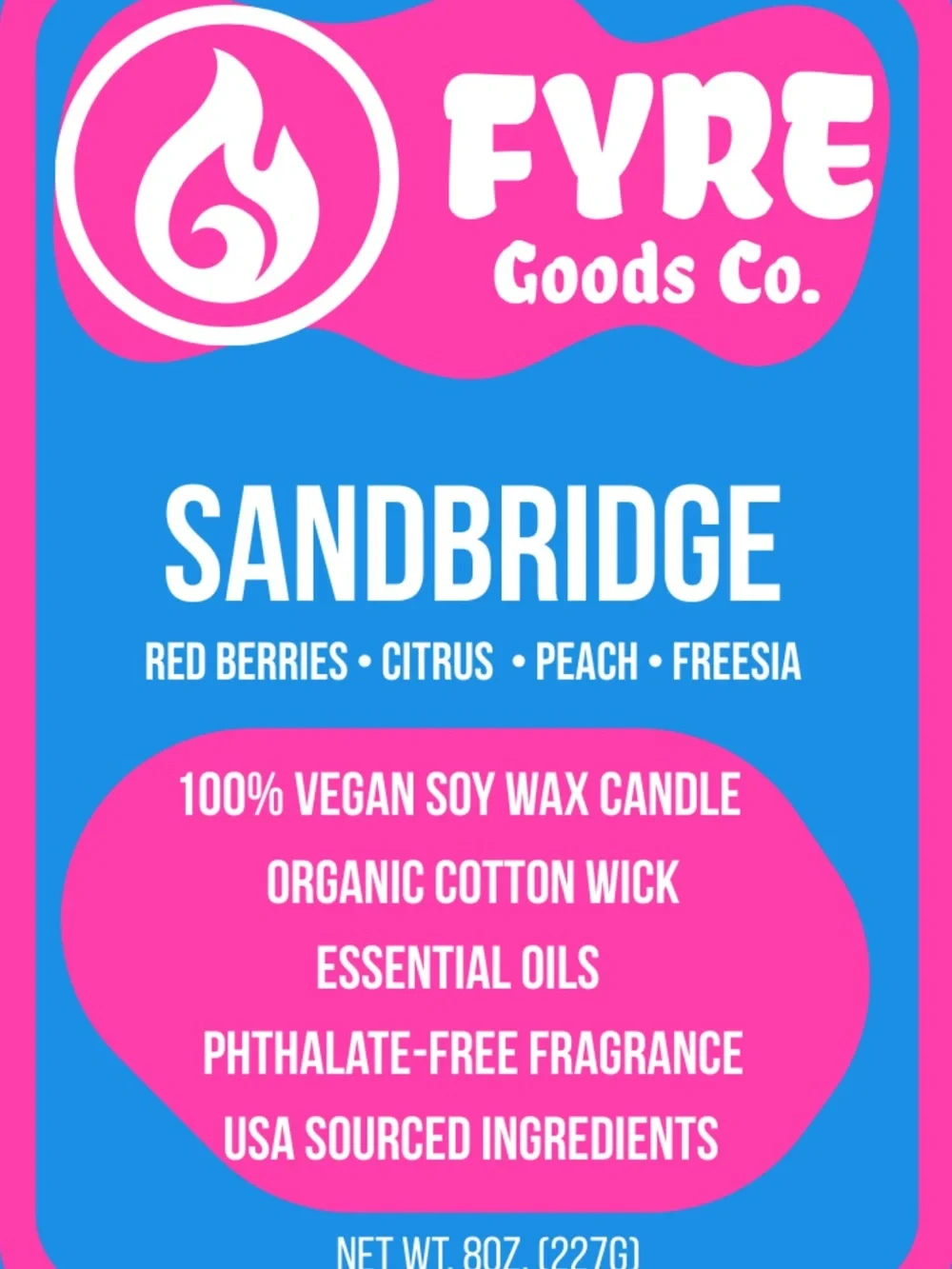 Vegan Soy Wax Candle in Pink Ceramic Vase